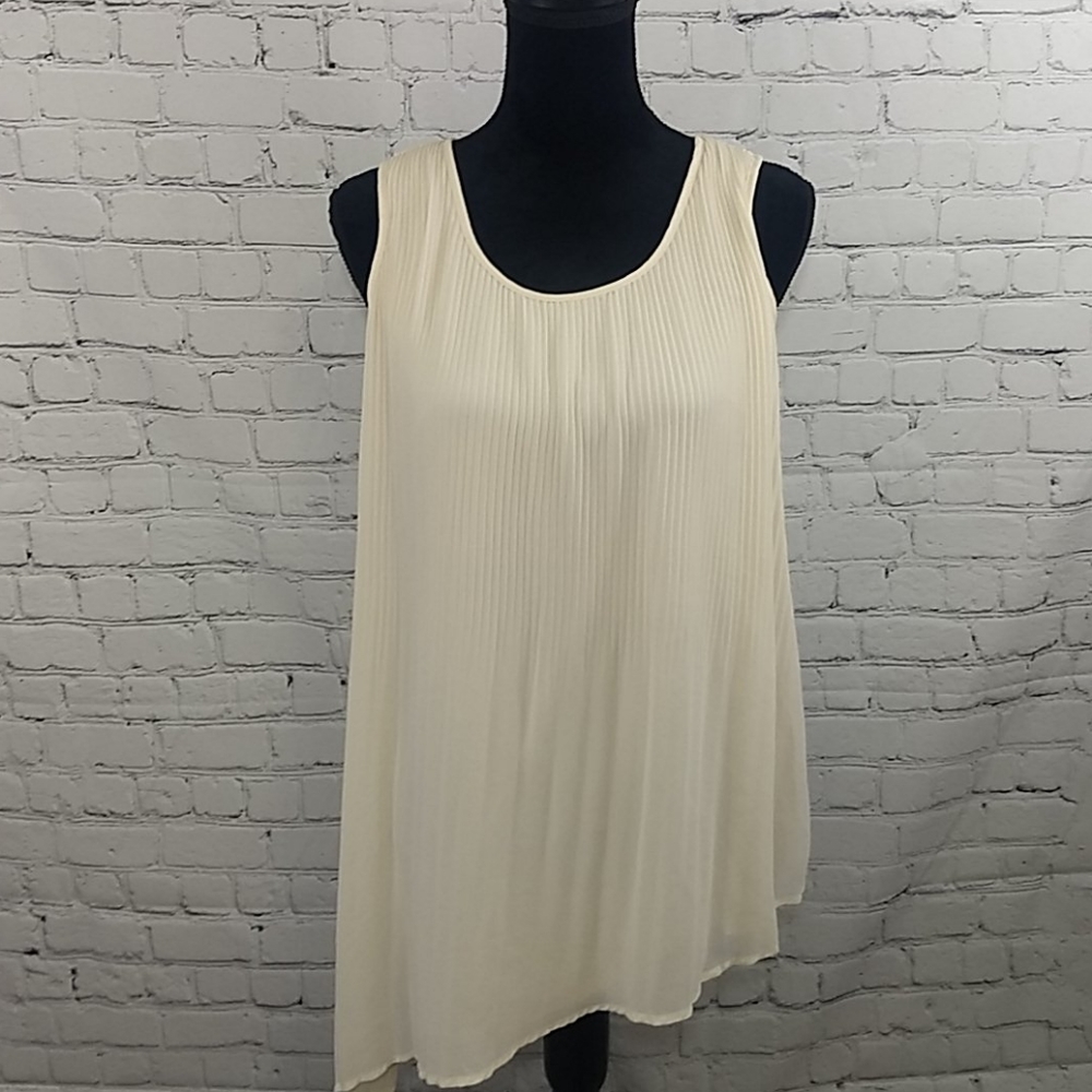 Melissa Paige Asymmetrical Pleated Top